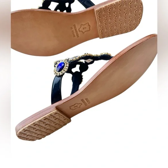 Mystique Boutique Boca Raton  Blue Beaded Sandals, brand new, never worn - Picture 12 of 16